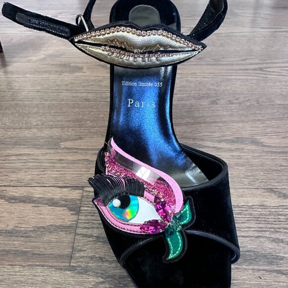 Christian Louboutin Yazeflirt Alta Sandals w/Stiletto Heel - Limited Edition 055 - Picture 5 of 13